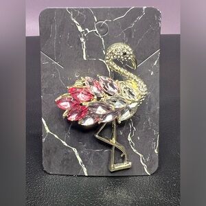 Soft Pink Flamingo Brooch NWT